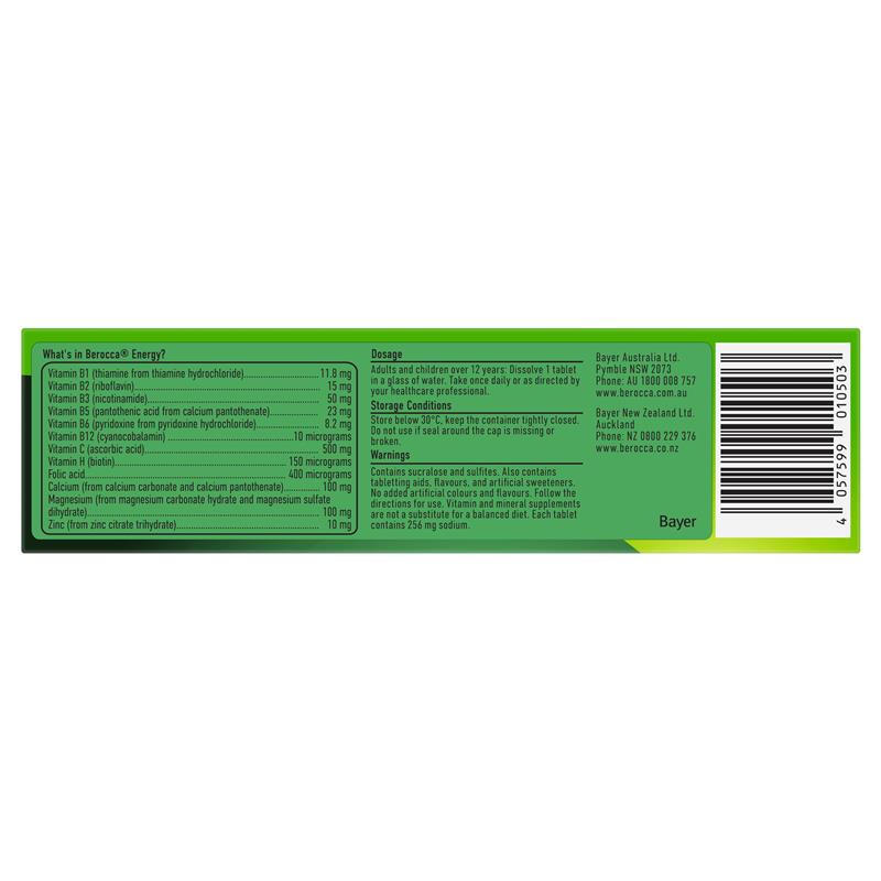 Load image into Gallery viewer, Berocca Energy Pinelime Crush 15 Effervescent Tablets Exclusive
