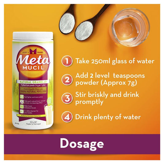 Metamucil Fibre Supplement Natural Granular 114 Doses