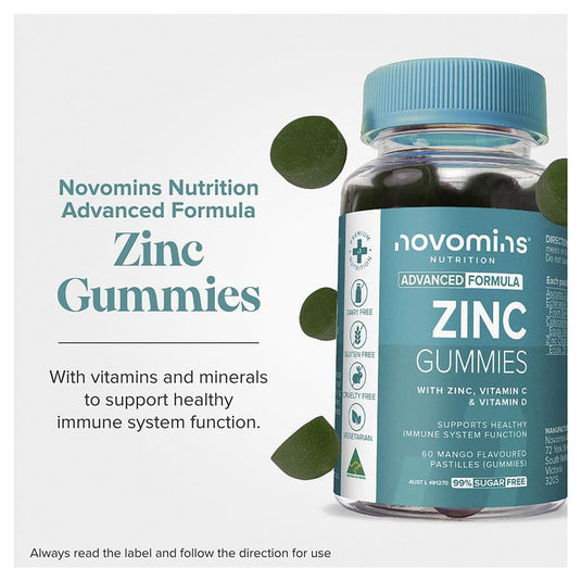 Novomins Zinc 60 Gummies NEW