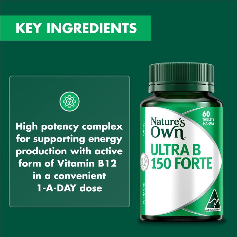 Load image into Gallery viewer, Nature's Own Ultra B 150 Forte 60 Tablets
