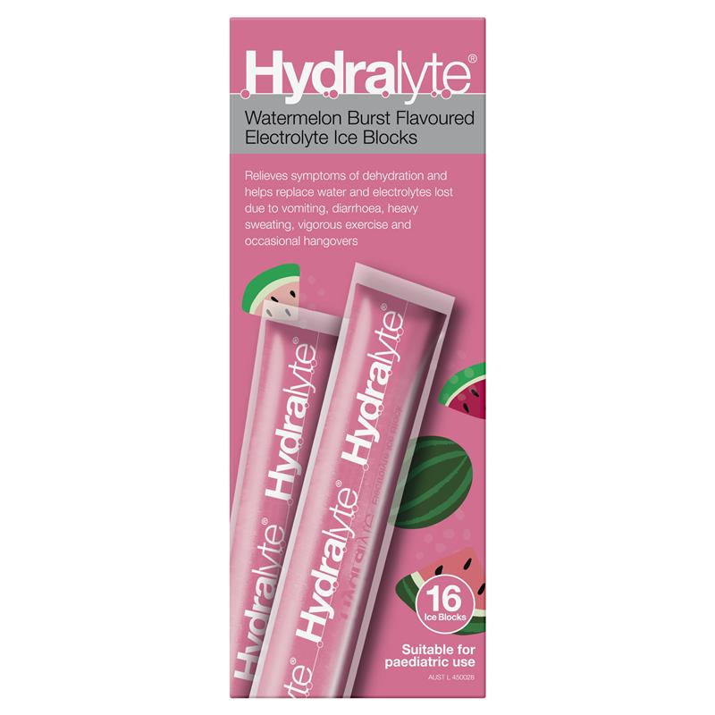 Load image into Gallery viewer, Hydralyte Electrolyte Ice Blocks Watermelon 16
