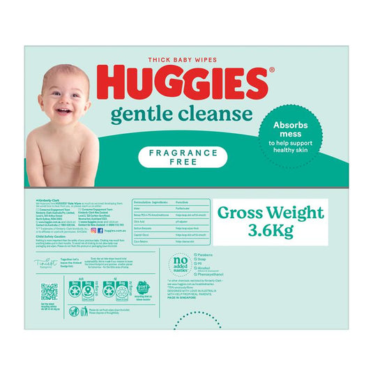 Huggies Fragrance Free Wipes 400 Pack