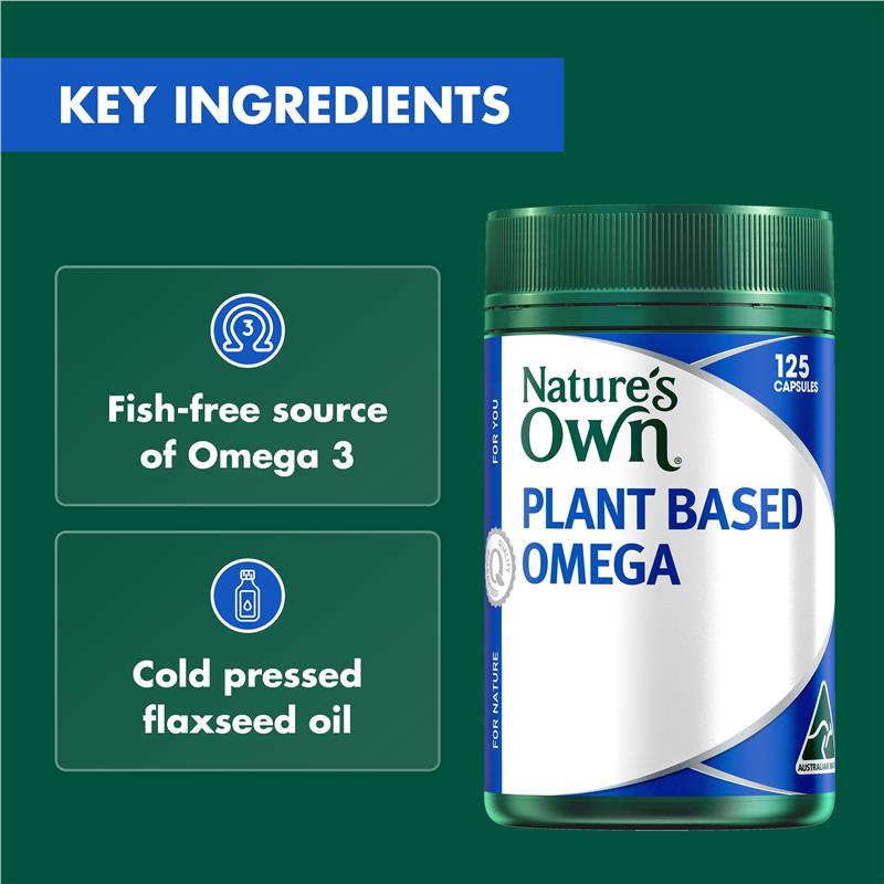 Load image into Gallery viewer, Nature's Own Plant Based Omega 125 Capsules
