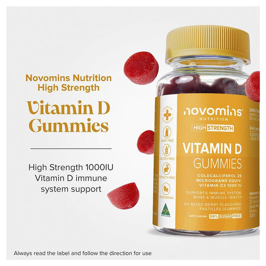 Novomins Vitamin D 60 Gummies NEW
