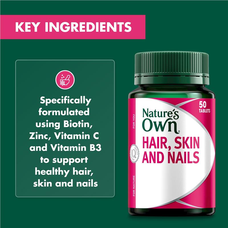 Load image into Gallery viewer, Nature's Own Hair Skin &amp; Nails 50 Tablets

