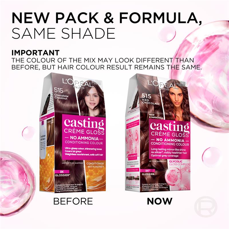 Load image into Gallery viewer, L'Oreal Paris Casting Creme Gloss Semi-Permanent Hair Colour - 515 Iced Chocolate
