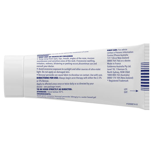 Benzac AC Moderate Strength 5% Acne Gel 60g