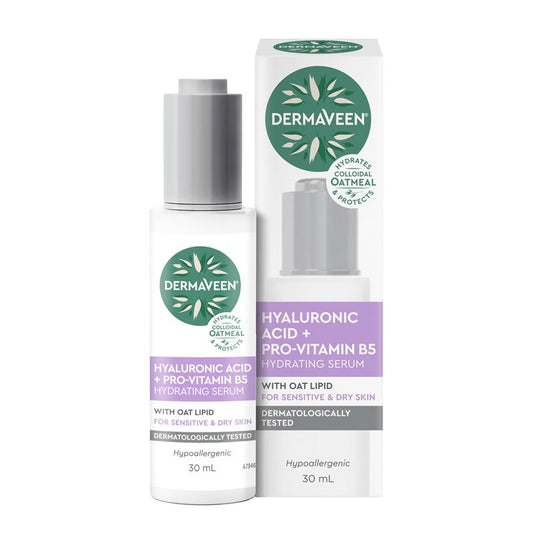 DermaVeen Face Hyaluronic Acid + Pro-Vitamin B5 Hydrating Serum 30ml