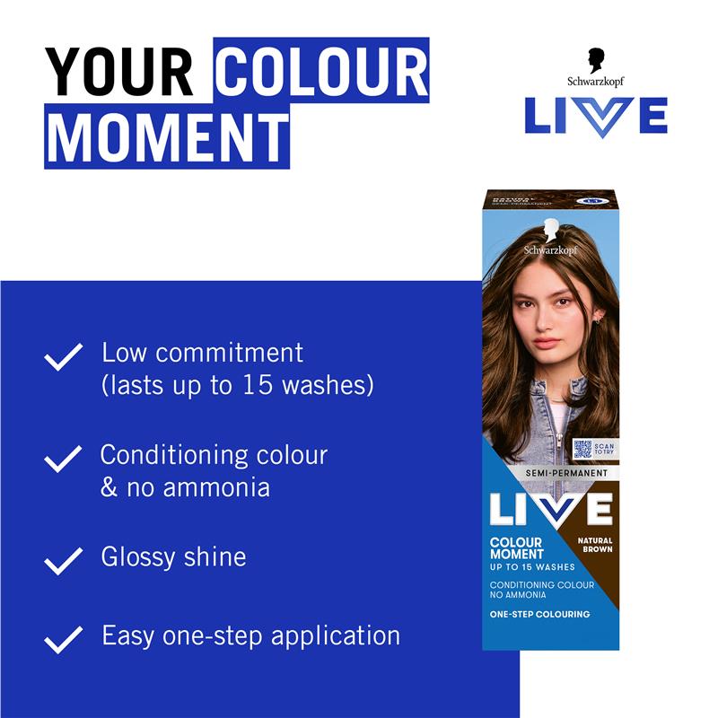 Load image into Gallery viewer, Schwarzkopf LIVE Colour Natural Brown Semi Permanent 75ml
