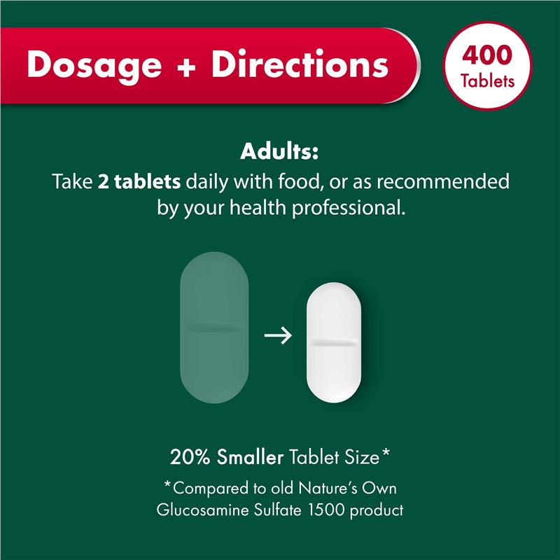 Load image into Gallery viewer, Nature's Own Glucosamine Sulfate 400 Tablets
