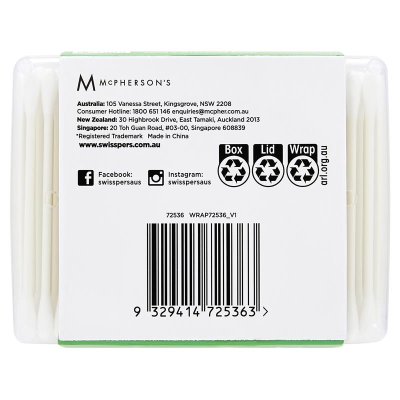 Load image into Gallery viewer, Swisspers Earth Kind Cotton Tips With Paper Stems Twin Pack 2x400 Pack
