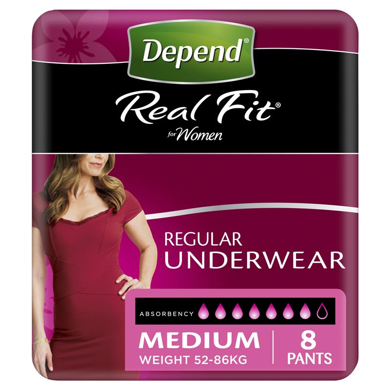 Load image into Gallery viewer, Depend Women Real Fit Underwear Medium 8 Pack

