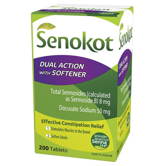 Senokot Dual Action 200 Tablets