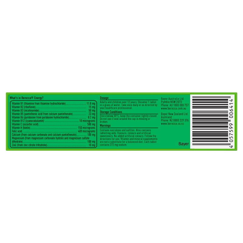 Load image into Gallery viewer, Berocca Energy Original Berry 60 Effervescent Tablets Exclusive Size
