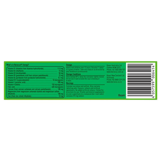 Berocca Energy Original Berry 60 Effervescent Tablets Exclusive Size