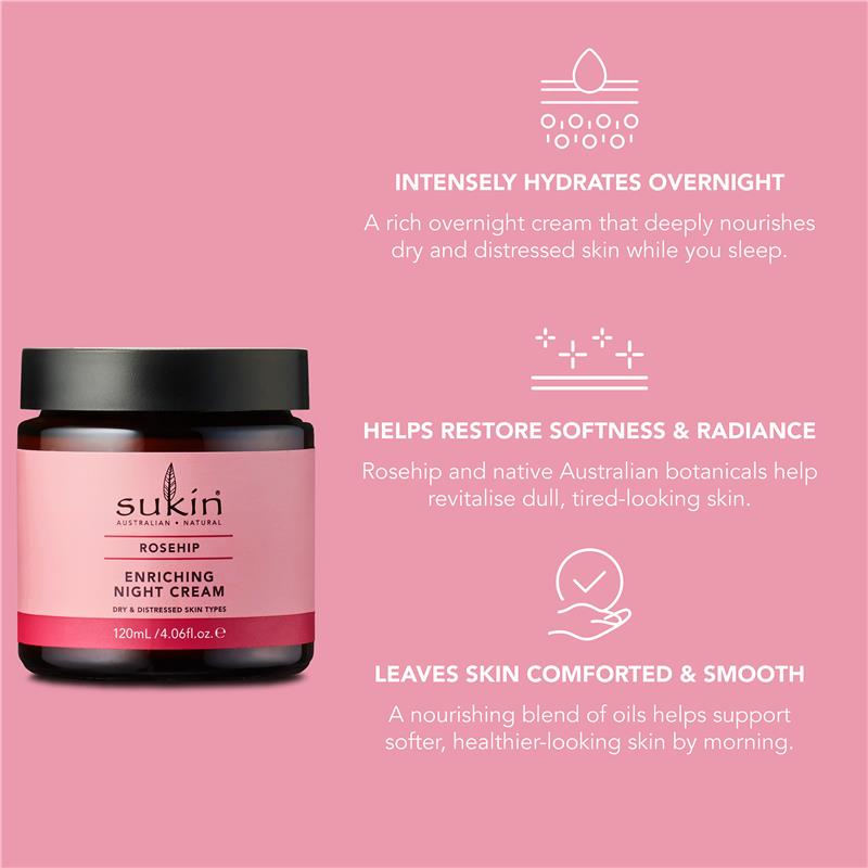 Load image into Gallery viewer, Sukin Rosehip Enriching Night Cream 120ml
