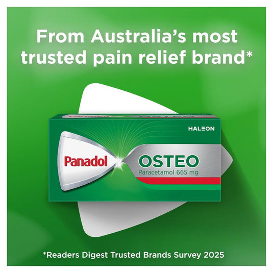 Panadol Osteo Paracetamol Pain Relief 665mg 96 Caplets (S3)