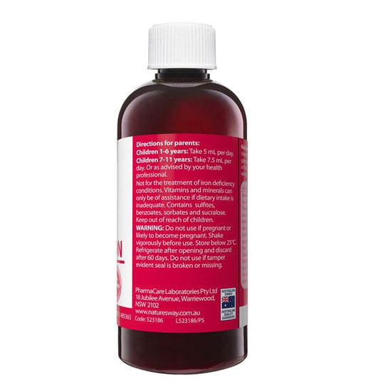 Nature's Way Kids Smart Liquid Multi + Iron 200ml
