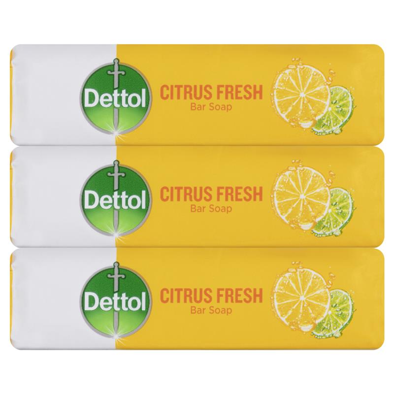 Load image into Gallery viewer, Dettol Citrus Fresh Bar Soap 3x100g
