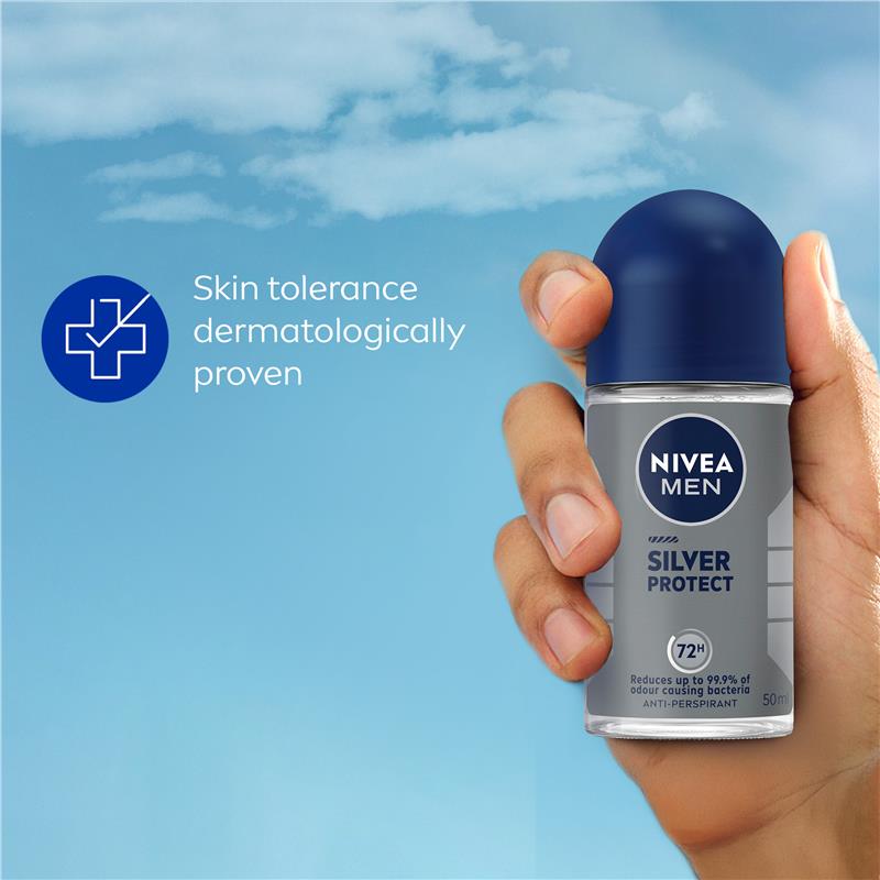 Load image into Gallery viewer, NIVEA MEN Deodorant Roll On Silver Protect 50ml
