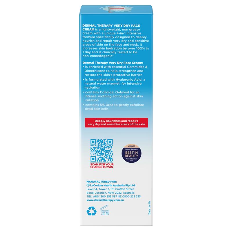 Load image into Gallery viewer, Dermal Therapy Very Dry Face Cream 50g
