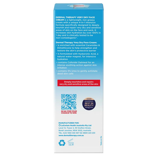 Dermal Therapy Very Dry Face Cream 50g