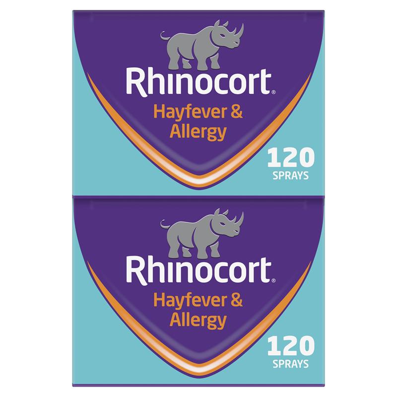 Load image into Gallery viewer, Rhinocort Extra Strength Hayfever &amp; Allergy Nasal Spray 120 Sprays x 2 Pack

