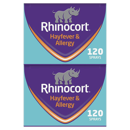 Rhinocort Extra Strength Hayfever & Allergy Nasal Spray 120 Sprays x 2 Pack