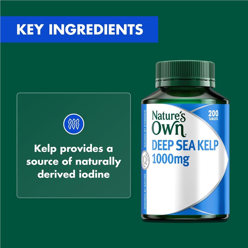 Load image into Gallery viewer, Nature's Own Kelp 1000mg 200 Tablets
