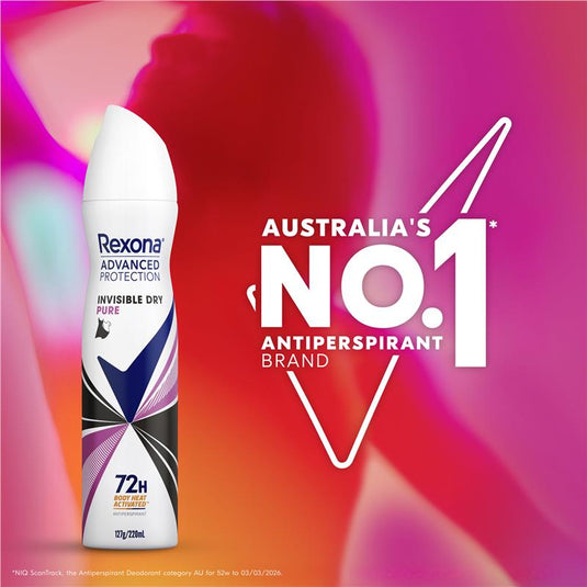 Rexona Women Advanced Antiperspirant Aerosol Invisible Dry Pure 220ml