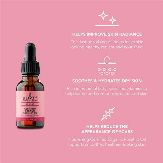 Sukin Certified Organic Rose Hip Oil 25ml