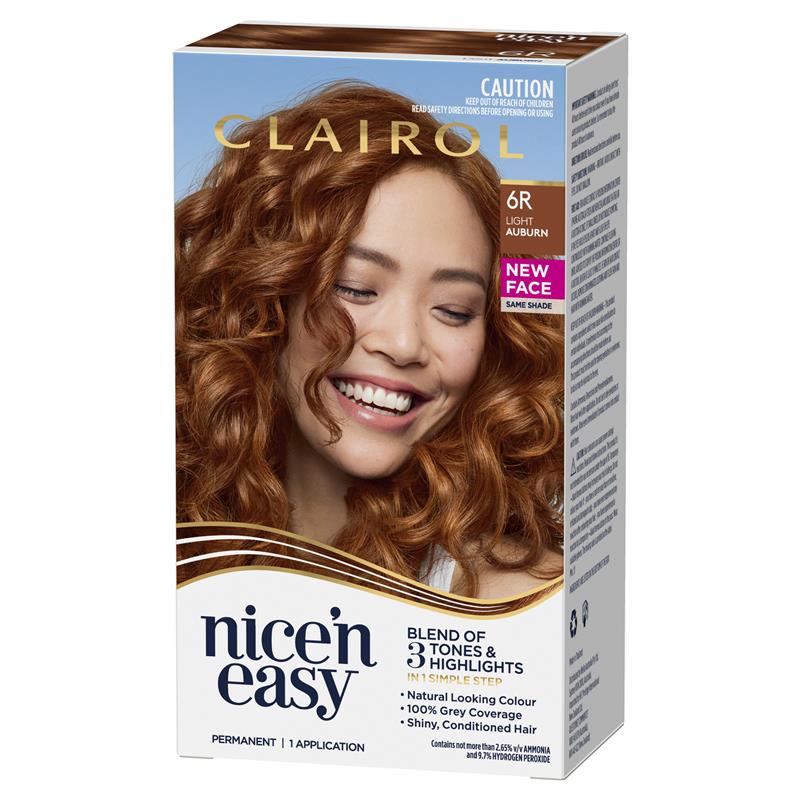 Load image into Gallery viewer, Clairol Nice N Easy 6R Natural Light Auburn Permanent Hair Colour
