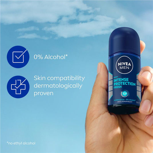 NIVEA MEN Intense Protection Fresh Roll On Deodorant 72H Protection 50ml