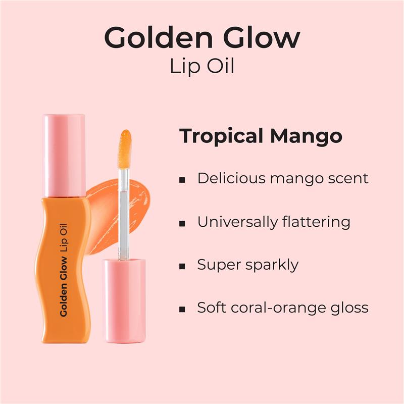 Load image into Gallery viewer, MCoBeauty Golden Glow Lip Oil Tropical Mango
