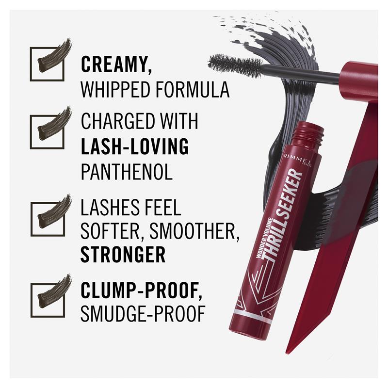 Load image into Gallery viewer, Rimmel Wonder Volume Thrill Seeker Mascara Black Brown 8ml
