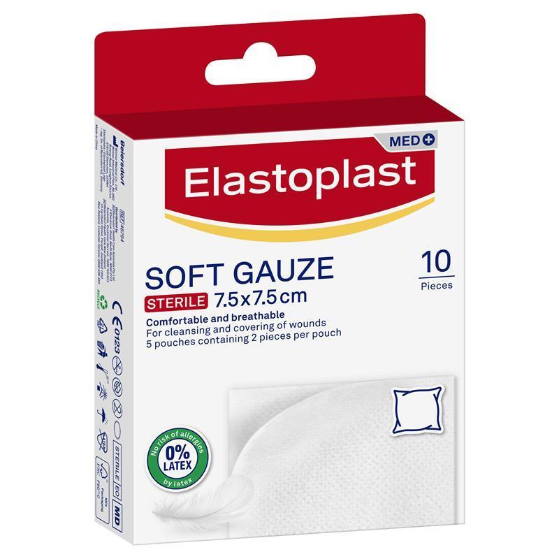 Load image into Gallery viewer, Elastoplast Soft Gauze Sterile 7.5cm x 7.5cm 10 Pack
