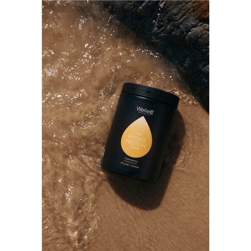 Load image into Gallery viewer, WelleCo The HydroProtein Elixir Passionfruit 270g Jar
