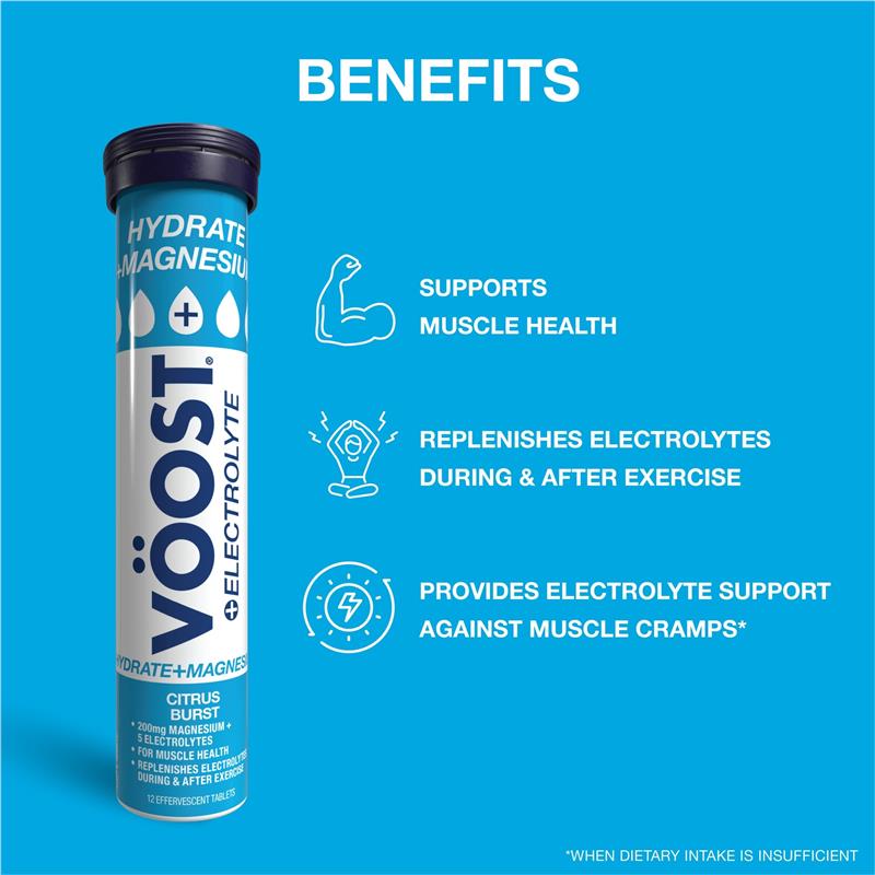 Load image into Gallery viewer, Voost Hydrate + Magnesium Citrus Burst Effervescent Tablets 36 Pack
