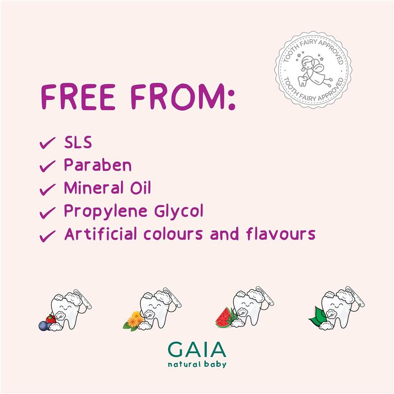Load image into Gallery viewer, Gaia Natural Baby Probiotic Toothpaste Berry Burst 50g
