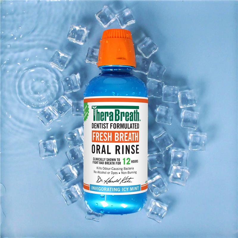 Load image into Gallery viewer, Therabreath Icy Mint Oral Rinse 473ml
