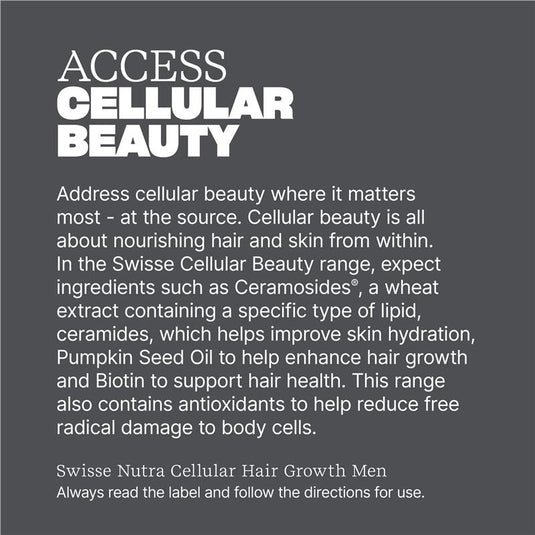 Swisse Nutra Cellular Hair Growth Mens 60 Tablets