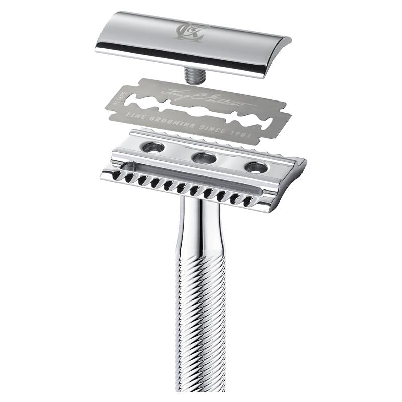 Load image into Gallery viewer, King C Gillette Double Edge Safety Razor + 5 Razor Blades
