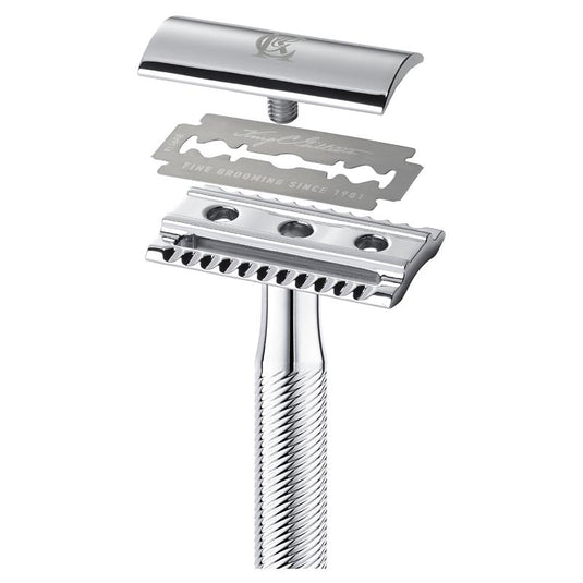 King C Gillette Double Edge Safety Razor + 5 Razor Blades