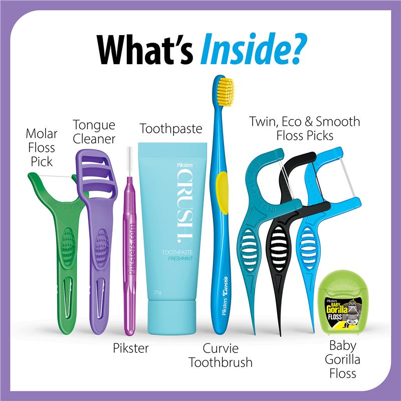 Load image into Gallery viewer, Piksters On The Go Essentials Oral Care Kit
