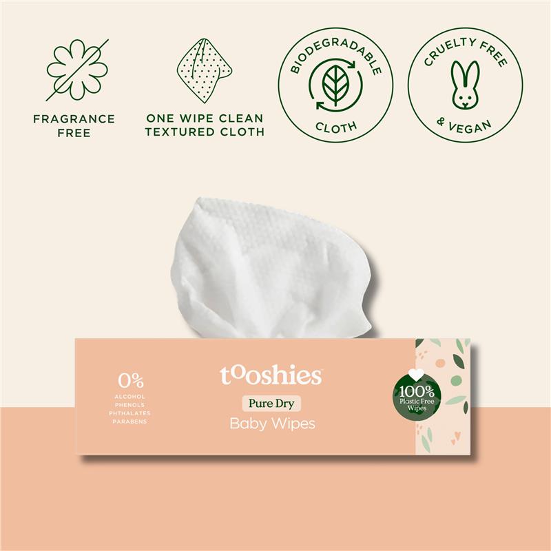 Load image into Gallery viewer, Tooshies Dry Wipes 70 pack

