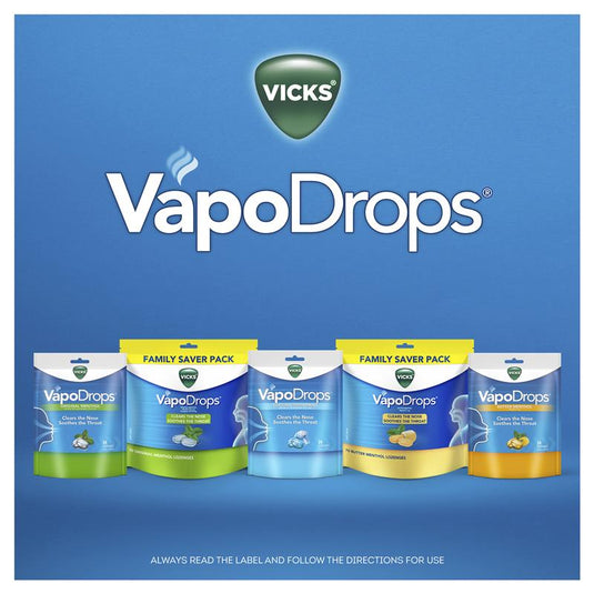 Vicks VapoDrops Butter Menthol 70 Lozenges