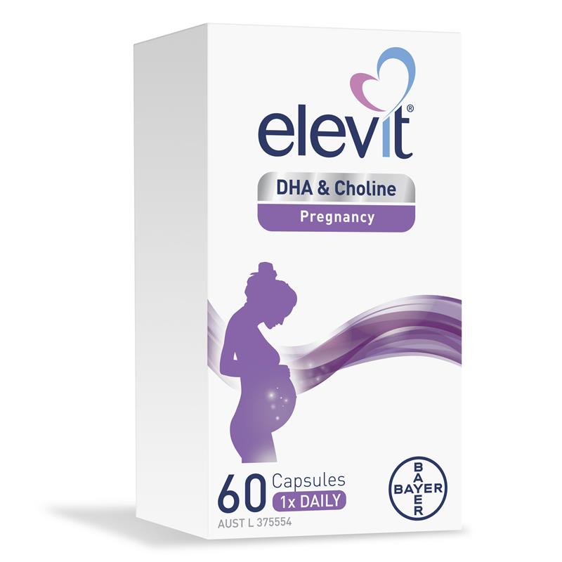 Load image into Gallery viewer, Elevit DHA + Choline Pregnancy 60 Capsules

