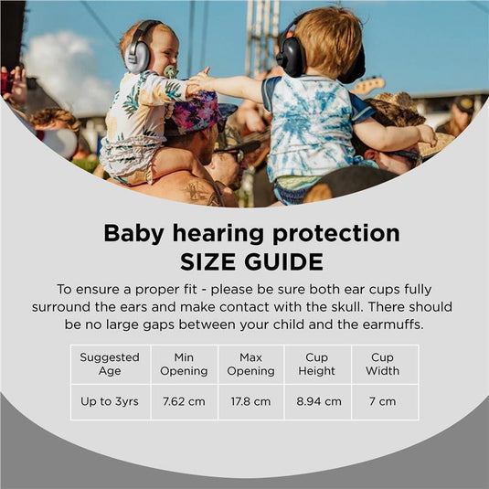 Banz Ear Muffs Mini 3+ Months to 2 Years Silver