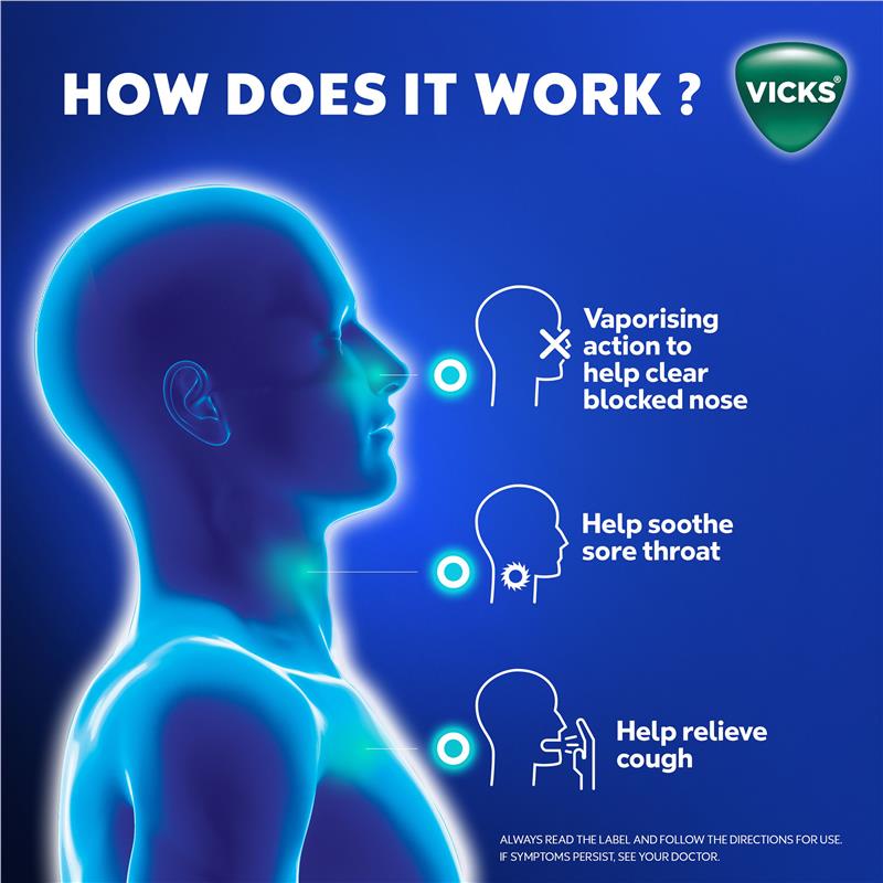 Load image into Gallery viewer, Vicks VapoDrops + Cough Honey Lemon Menthol 36 Lozenges
