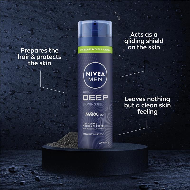 Load image into Gallery viewer, NIVEA for Men Deep Shave Gel 200ml

